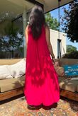 Gabriella Tie Shoulder Dress Deep Geranium